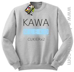 Kawa mleko cukier - bluza bez kaptura melanżowa