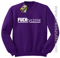 Fucktycznie - bluza bez kaptura fioletowy