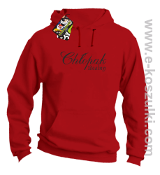 Chłopak idealny - bluza z kapturem czerwony