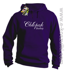 Chłopak idealny - bluza z kapturem fioletowy
