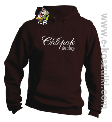 Chłopak idealny - bluza z kapturem brązowy
