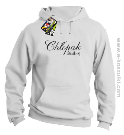 Chłopak idealny - bluza z kapturem biały
