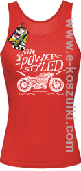 Motor I was born power styled - top damski czerwony