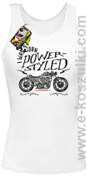 Motor I was born power styled - top damski biały
