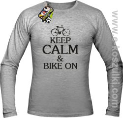 Keep Calm & Bike On - longsleeve męski melanż