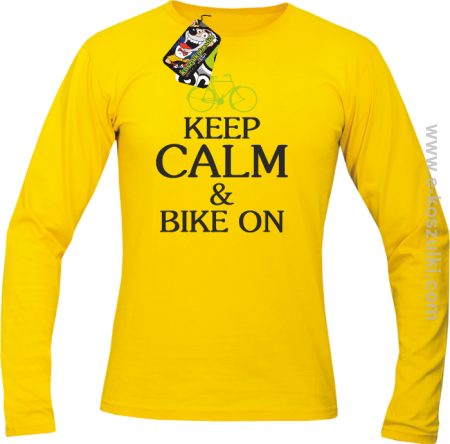 Keep Calm & Bike On - longsleeve męski