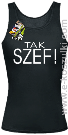 Tak szef ! - top damski czarny