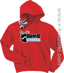 Bomb stickers bluza dziecięca - czerwony