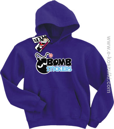 Bomb stickers bluza dziecięca - fioletowy