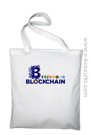 BLOCKCHAIN Fan Symbols - torba eko biała