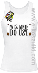 Weź mnie do ust - top damski biały