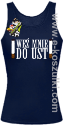 Weź mnie do ust - top damski granatowy