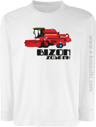 BIZON ZO58 NH - longsleeve dziecięcy biały