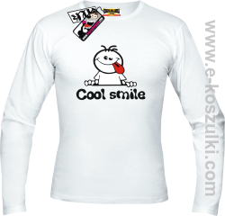 Cool Smile - longsleeve męski - biały