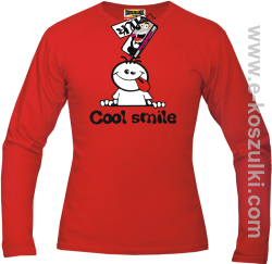 Cool Smile - longsleeve męski - czerwony