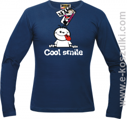 Cool Smile - longsleeve męski - granatowy