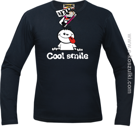 Cool Smile - longsleeve męski - czarny