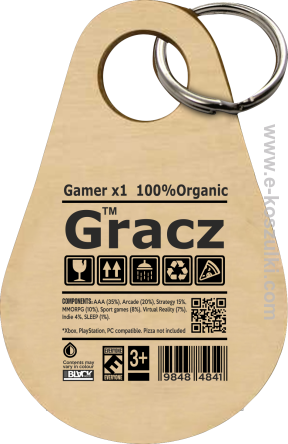 Gracz GAMER - brelok 