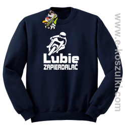 Lubie zapierdalać - bluza bez kaptura granatowy