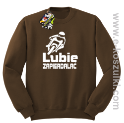 Lubie zapierdalać - bluza bez kaptura brązowy