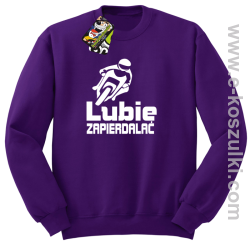 Lubie zapierdalać - bluza bez kaptura fioletowy