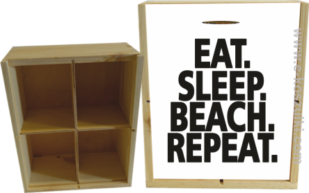 Eat Sleep Beach Repeat - skrzynka ozdobna 