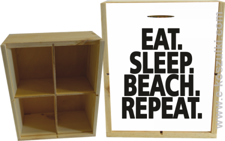 Eat Sleep Beach Repeat - skrzynka ozdobna 