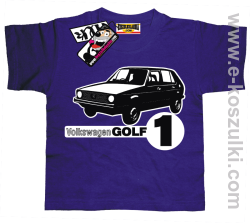 Volkswagen golf 1 koszulka dziecięca - fioletowy