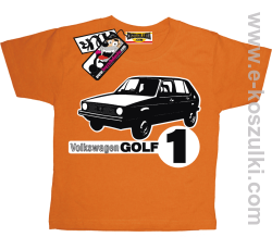 Volkswagen golf 1 koszulka dziecięca - pomarańczowy