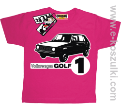 Volkswagen golf 1 koszulka dziecięca - różowy