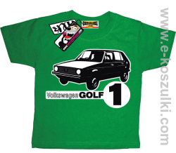 Volkswagen golf 1 koszulka dziecięca - zielony