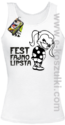 Fest fajno lipsta - top damski biały