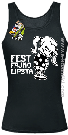 Fest fajno lipsta - top damski czarny