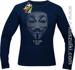 We are Anonymous We are Legion We do not forgive, we do not forget Expect us - longsleeve męski granatowy