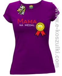 Mama na medal - koszulka damska fioletowa