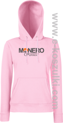 MONERO CPU CryptoMiner - bluza damska z kapturem różowa