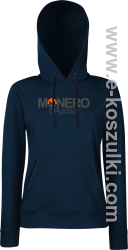 MONERO CPU CryptoMiner - bluza damska z kapturem granatowa