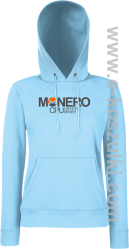 MONERO CPU CryptoMiner - bluza damska z kapturem błękitna