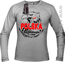 POLSKA WIELKA NIEPODLEGŁA - longsleeve męski melanż 