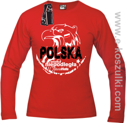 POLSKA WIELKA NIEPODLEGŁA - longsleeve męski czerwony