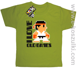 I LOVE OLD GAMES - koszulka dziecięca kiwi