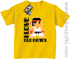 I LOVE OLD GAMES - koszulka dziecięca żółta