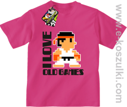 I LOVE OLD GAMES - koszulka dziecięca różowa