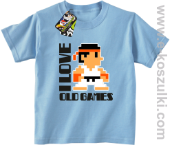 I LOVE OLD GAMES - koszulka dziecięca błękitna