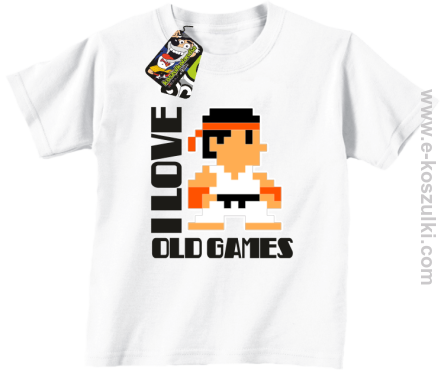 I LOVE OLD GAMES - koszulka dziecięca biała