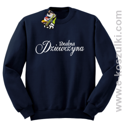 Idealna dziewczyna - bluza bez kaptura granatowa
