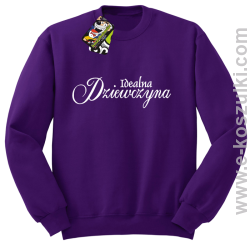 Idealna dziewczyna - bluza bez kaptura fioletowa