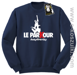 Le parkour anty gravity - bluza dla sportowca bez kaptura granatowa