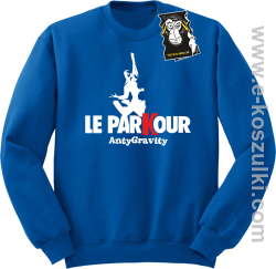 Le parkour anty gravity - bluza dla sportowca bez kaptura niebieska