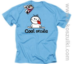 Cool Smile - koszulka męska - błękitny